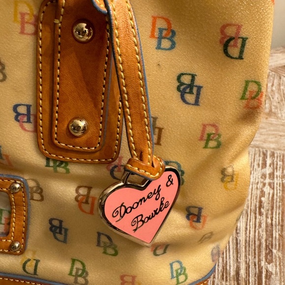 Dooney & Bourke Rainbow monogram Bag with hanging charm - Picture 2 of 14